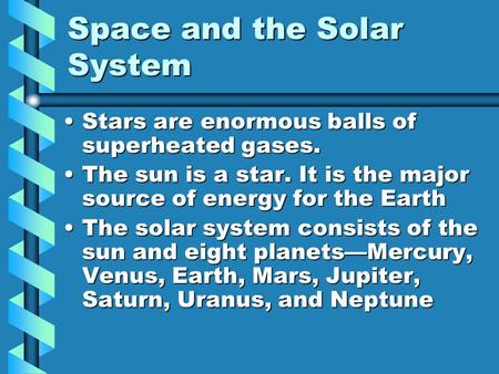 Space and the Solar System Stars are enormous balls of superheated gases.Stars are enormous balls of superheated gases. The sun is a star. It is the major.