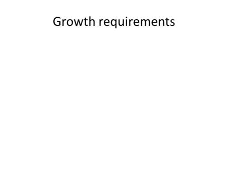 Growth requirements. Growth Requirements Most common nutrients contain necessary elements (carbon, oxygen, nitrogen, and hydrogen) Microbes obtain nutrients.
