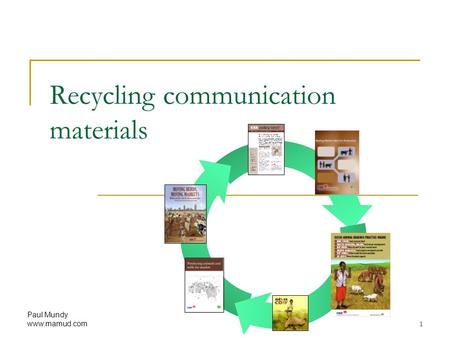 Paul Mundy www.mamud.com 1 Recycling communication materials.