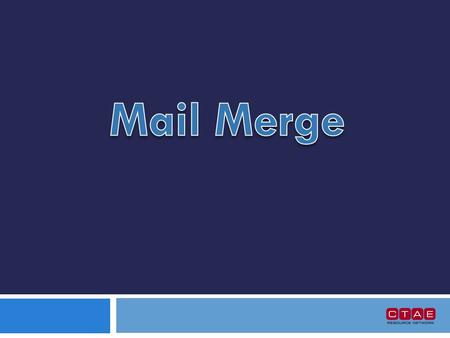 What is Mail-Merge Have you ever wondered how business and organizations send out thousands of letters that are customized personally to you? The answer.