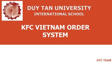 KFC VIETNAM ORDER SYSTEM