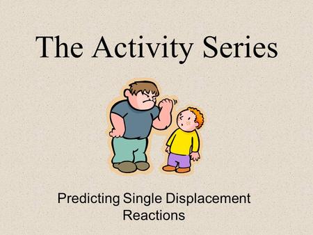The Activity Series Predicting Single Displacement Reactions.