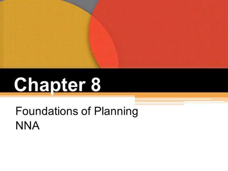 Foundations of Planning NNA