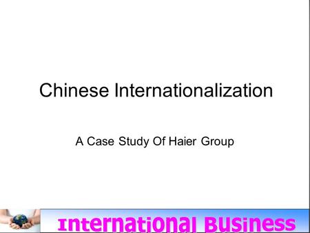 Chinese Internationalization