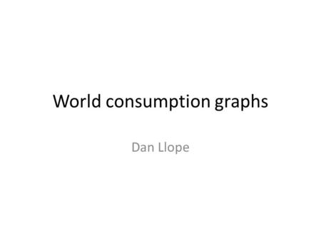 World consumption graphs Dan Llope. Population Q’s and A’s 1.What country has the largest column? What are the reasons that you think that this country.