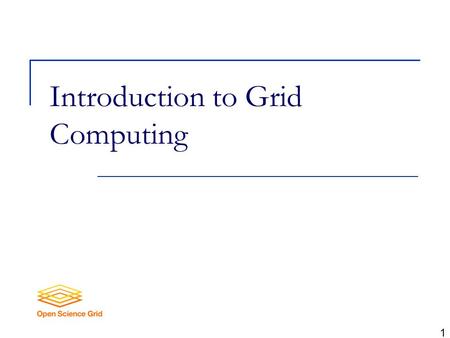 Introduction to Grid Computing 1. Computing “Clusters” are today’s Supercomputers Cluster Management “frontend” Tape Backup robots I/O Servers typically.