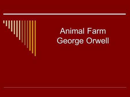 Animal Farm George Orwell