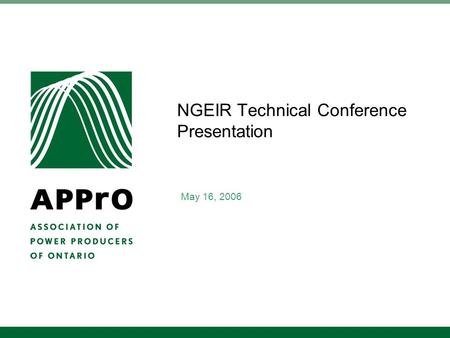 NGEIR Technical Conference Presentation May 16, 2006.