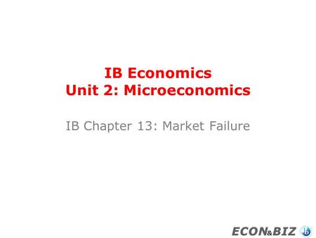 IB Economics Unit 2: Microeconomics