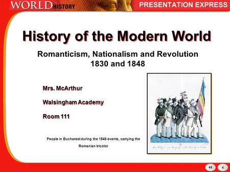 Romanticism, Nationalism and Revolution
