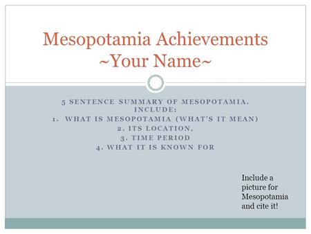 Mesopotamia Achievements ~Your Name~