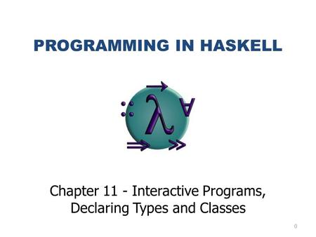 0 PROGRAMMING IN HASKELL Chapter 11 - Interactive Programs, Declaring Types and Classes.