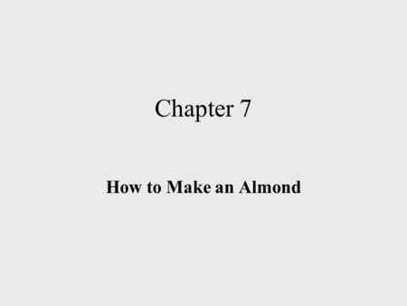Chapter 7 How to Make an Almond. Fleshy Fruits In nature, fruits are often fleshy to attract animals the seeds of fruit are often bitter and are dispersed.
