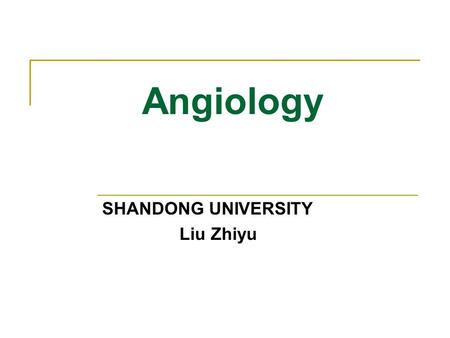 SHANDONG UNIVERSITY Liu Zhiyu