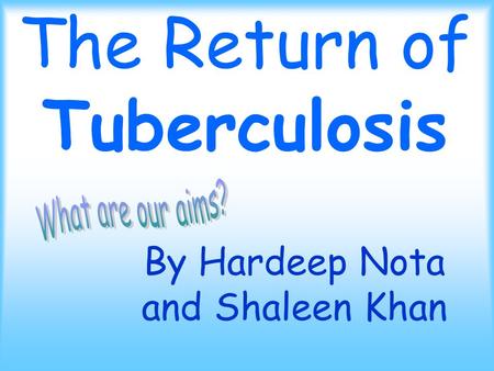 The Return of Tuberculosis