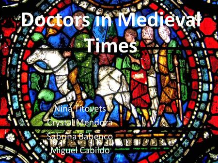 Doctors in Medieval Times