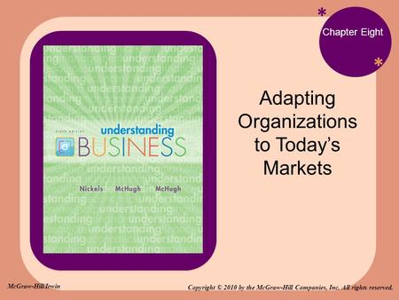 Adapting Organizations to Today’s Markets