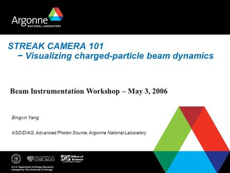 STREAK CAMERA 101 − Visualizing charged-particle beam dynamics