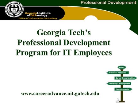 Georgia Tech’s Professional Development Program for IT Employees www.careeradvance.oit.gatech.edu.