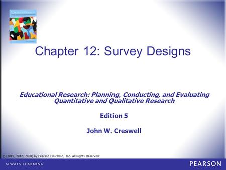 Chapter 12: Survey Designs