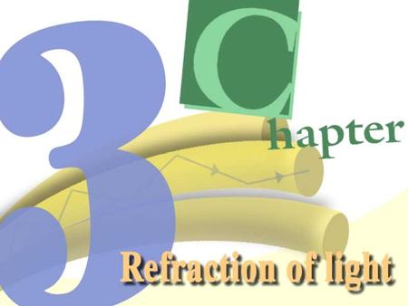3 Refraction of light 3.1 Refraction of light 3.2 Laws of refraction 3.3 Snell’s law and refractive index 3.4 Refraction through a block 3.5 Refraction.