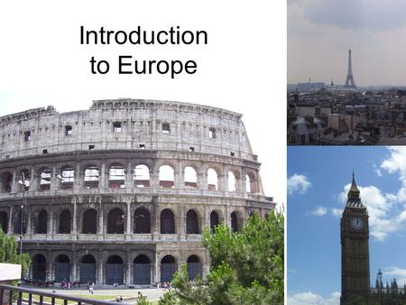 Introduction to Europe