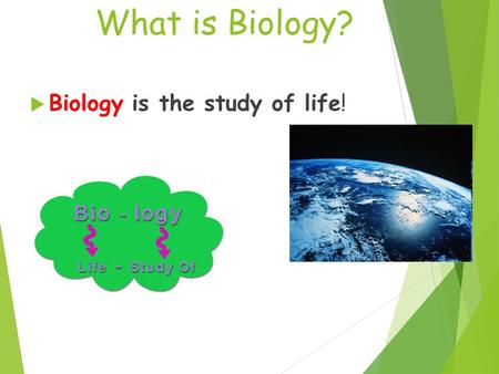 What is Biology? Biology is the study of life!.