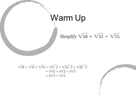 Warm Up. 9.2 Introduction To Circles 1. Radius _____ 2. chord _____ 3. diameter _____ 4. secant _____ 5. tangent _____ 6. circle _____ Let’s talk about.