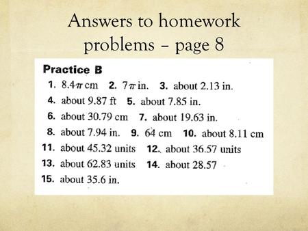 Answers to homework problems – page 8
