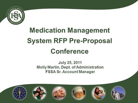 Medication Management System RFP Pre-Proposal Conference