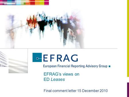 EFRAG’s views on ED Leases Final comment letter 15 December 2010.