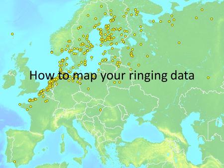 How to map your ringing data