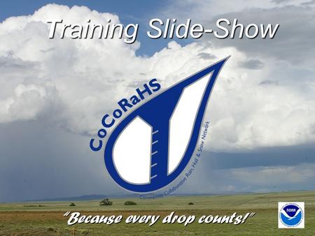 “ Because every drop counts!” Training Slide-Show.