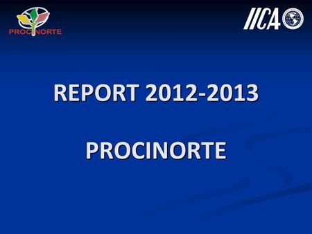 REPORT 2012-2013 PROCINORTE. Changes in Personnel Priscila Henríquez, Executive Secretary, IICA Office in the US March 2013, Ms. Diane Livingston appointed.
