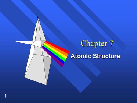 1 Chapter 7 Atomic Structure. 2 Periodic Trends n Ionization energy the energy required to remove an electron form a gaseous atom n Highest energy electron.