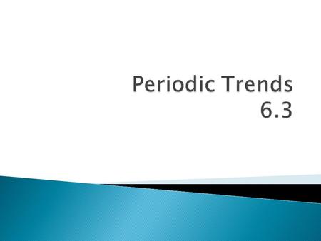 Periodic Trends 6.3.