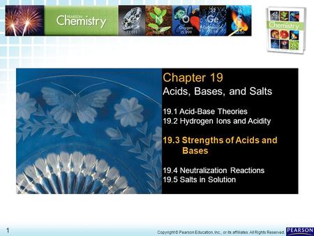 Chapter 19 Acids, Bases, and Salts 19.3 Strengths of Acids and Bases