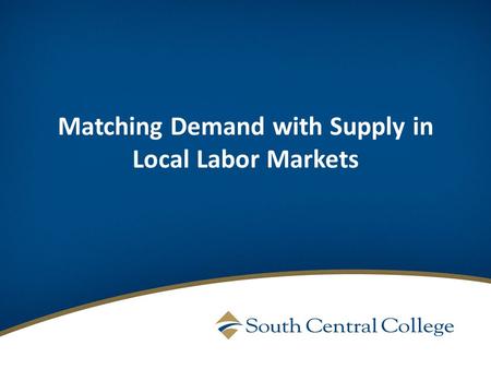 Matching Demand with Supply in Local Labor Markets.