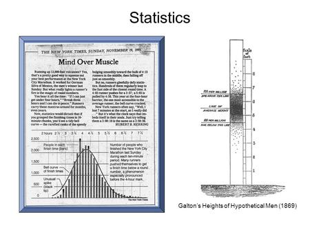 Statistics Galton’s Heights of Hypothetical Men (1869)