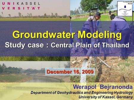Groundwater Modeling Study case : Central Plain of Thailand