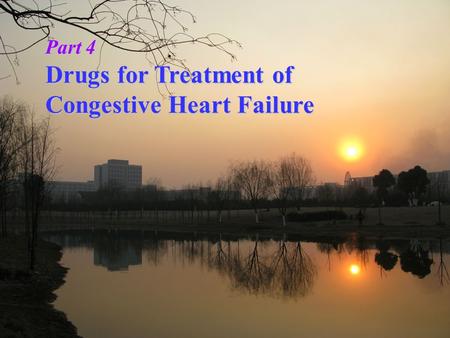 Part 4 Drugs for Treatment of Congestive Heart Failure.