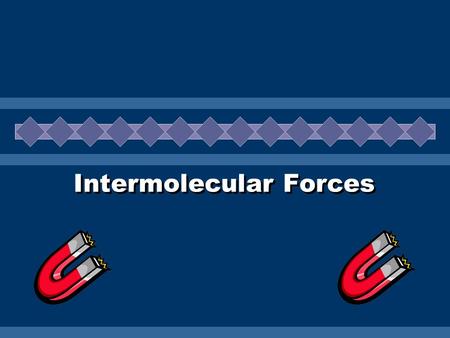 Intermolecular Forces. Kinetic Molecular Theory  Describes the behavior of subatomic particles Liquids, solids, and gases are composed of small particles.