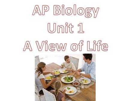 AP Biology Unit 1 A View of Life.