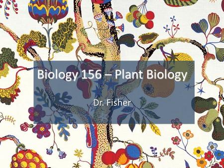 Dr. Fisher Biology 156 – Plant Biology. From Baram-Tsabari et al. 2010.