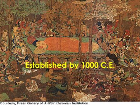 Established by 1000 C.E.. Polytheism: origins Earliest religions across all cultural regions Sumerian, Shang, Greek, Roman, Germanic, Mayan, Aztec, and.