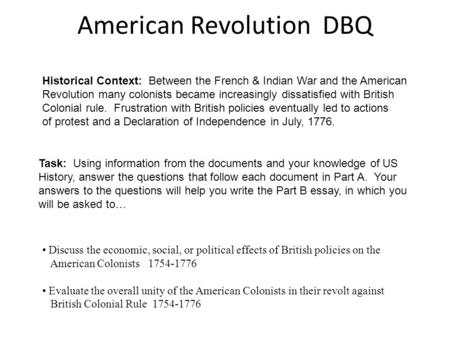 social causes of the american revolution