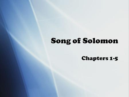 Song of Solomon Chapters 1-5. Flight  Pilate sings the titular song at Mr. Smith’s flight, just before Milkman’s birth  “O cleave the air fly away home/My.