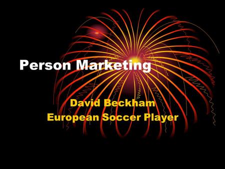 Person Marketing David Beckham European Soccer Player.