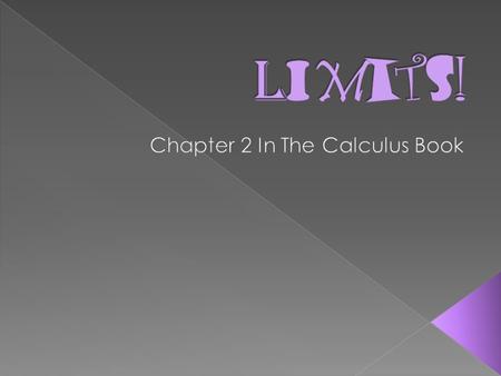 Chapter 2 In The Calculus Book
