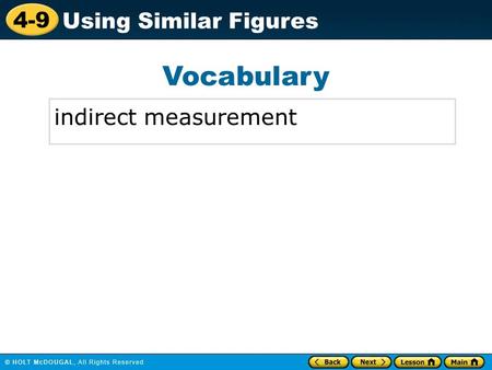 Vocabulary indirect measurement 1.